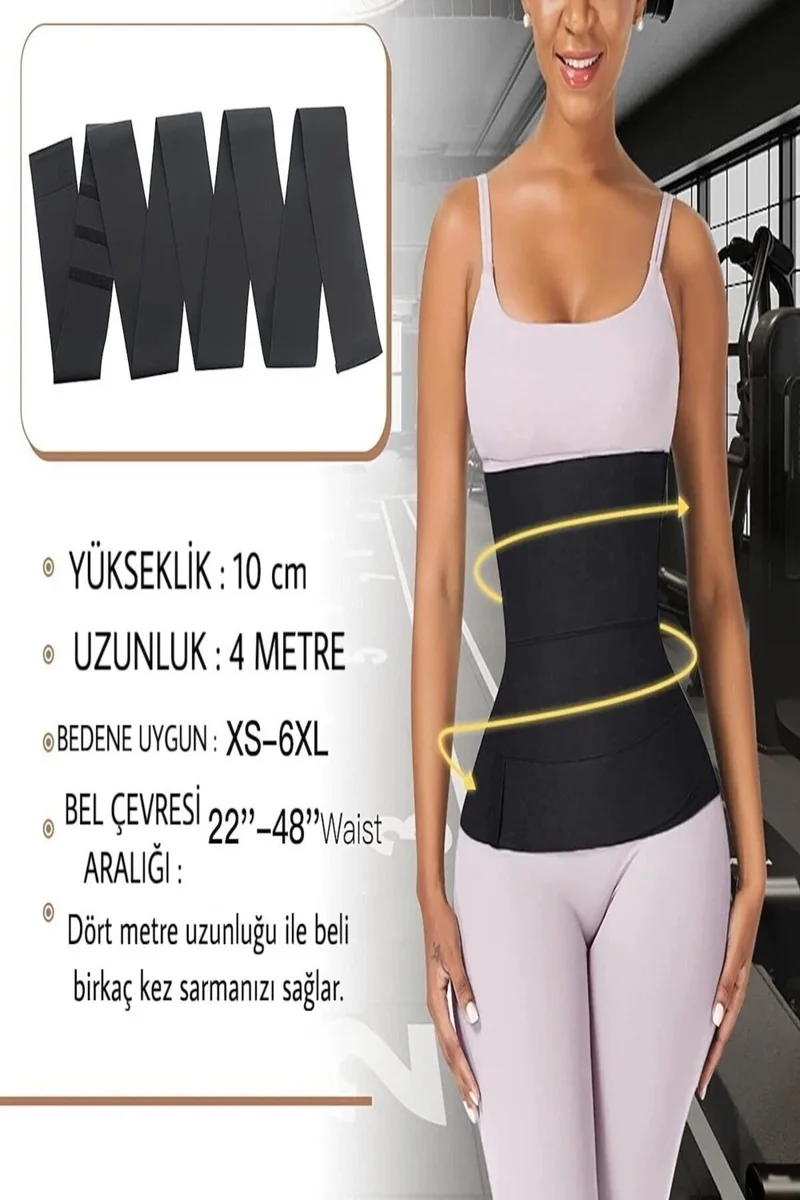 CK Spor Waist Trainer Tummy Wrap Waist Slimmer Waist Wrapped Hourglass Appearance 4m Spiral Waist Corset