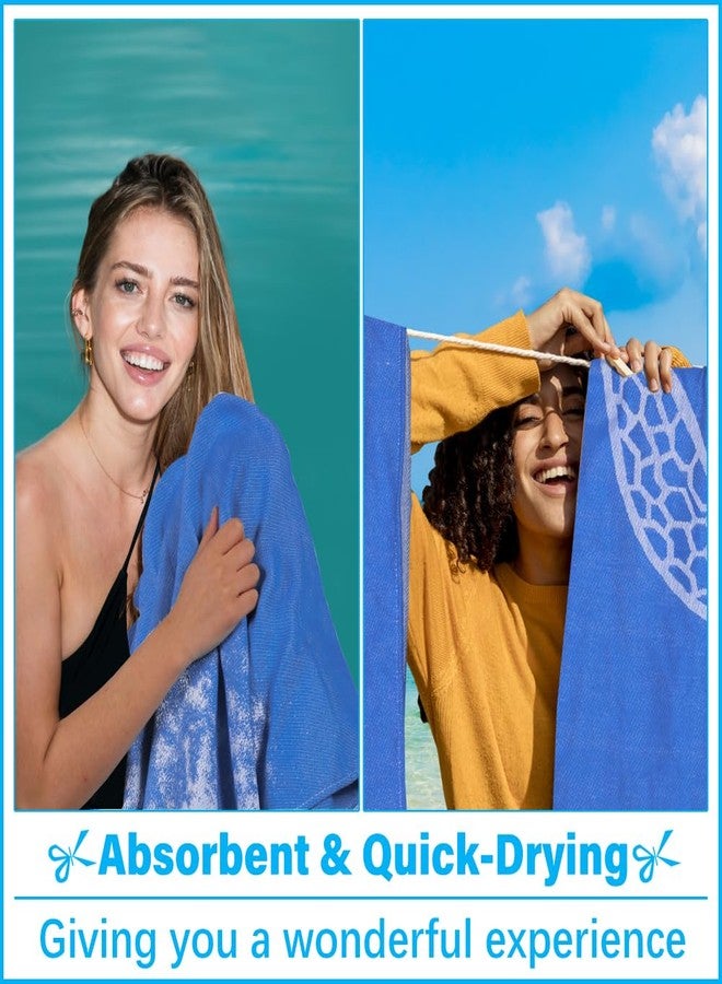 Vikumond Thin Turkish Beach Towel Lightweight Soft Cotton Extra Large XL Oversized Sand Free Sandproof Absorbent Quick Dry Towels Cloud Bath Pool Travel Compact Essentials Accessories for Adult Gifts - Image 5