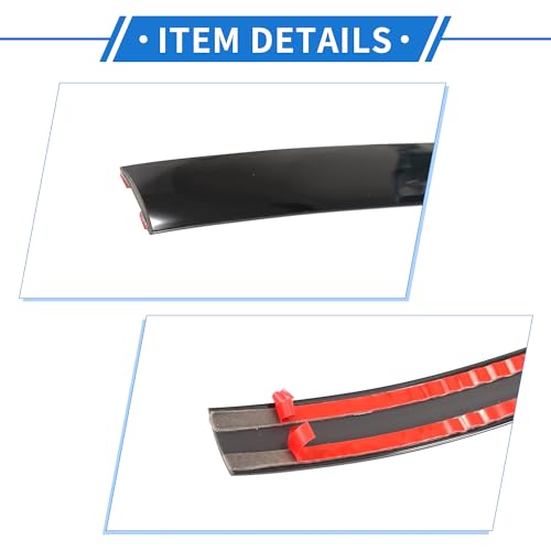 VekAuto Window Trim Strip Kit 3/4" 20mm Width 16Ft 5m Universal for Exterior Car Bumper Door Body Self Adhesive Scratch-Proof Decorative Sticker Plastic Gloss Black - Image 5