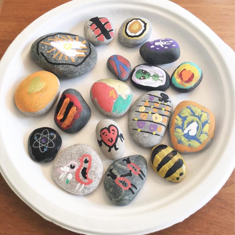 Simetufy 35Pcs Rocks for Painting, 2-3'' Painting Rocks for Adults, Craft Rocks, Flat River Rocks for Painting, Smooth Painting Stones for DIY Project, Gray Kindness Stones - Image 3