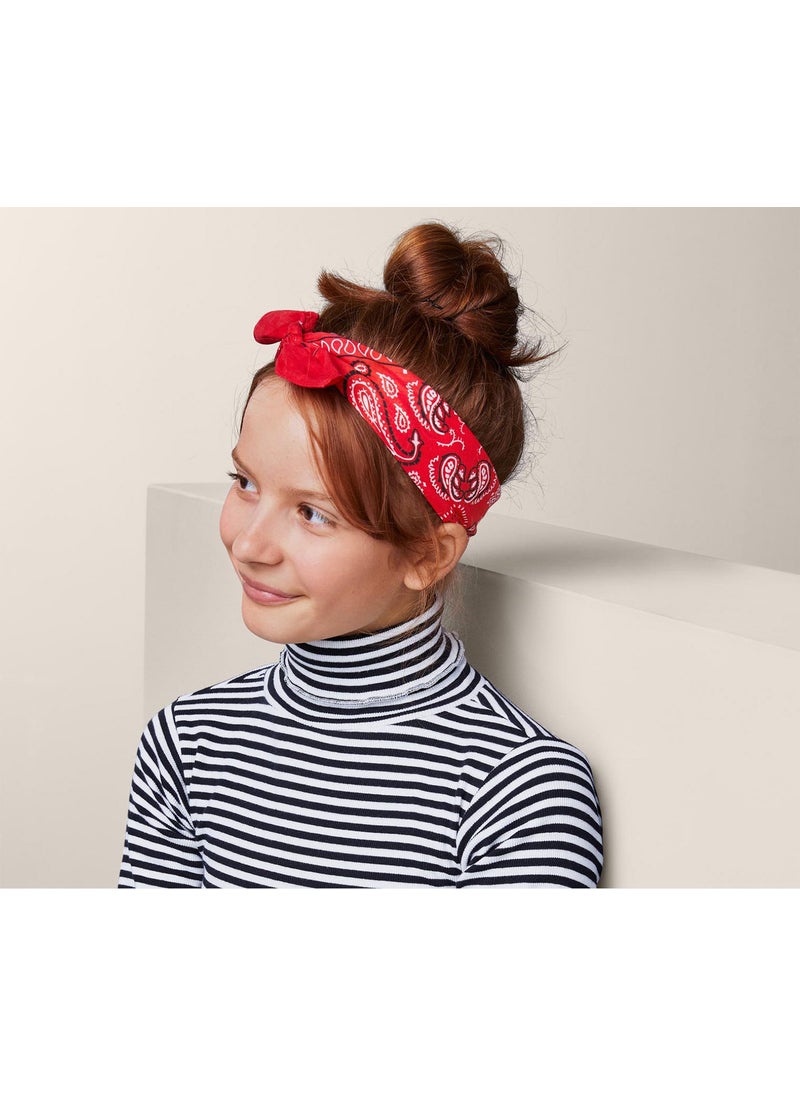 Tchibo Girls 2 Piece Bandana, Red and Blue  - Image 3