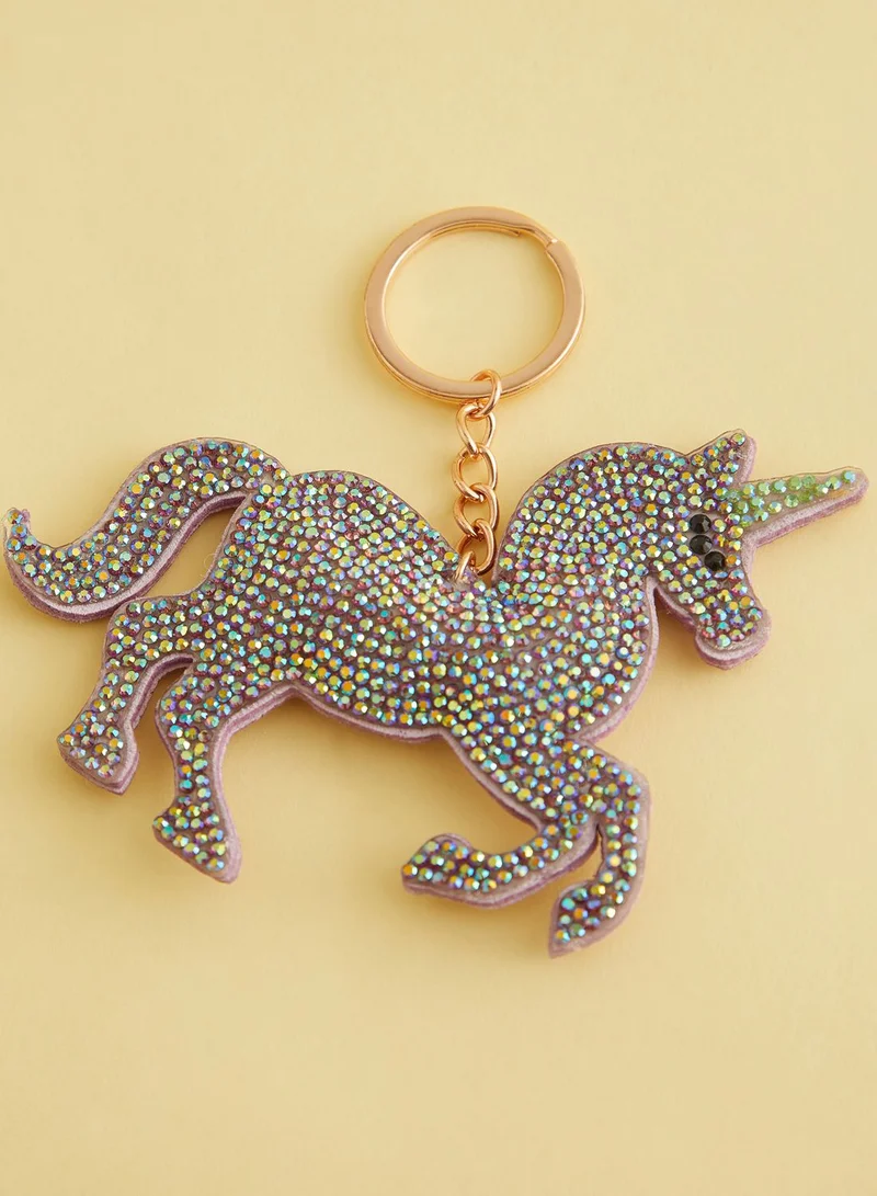 NEW LOOK Diamente Unicorn Keyring