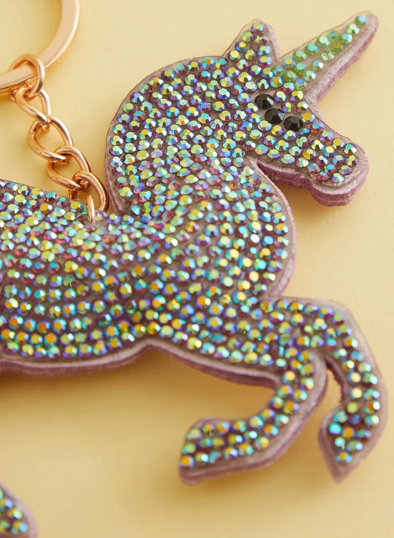 NEW LOOK Diamente Unicorn Keyring