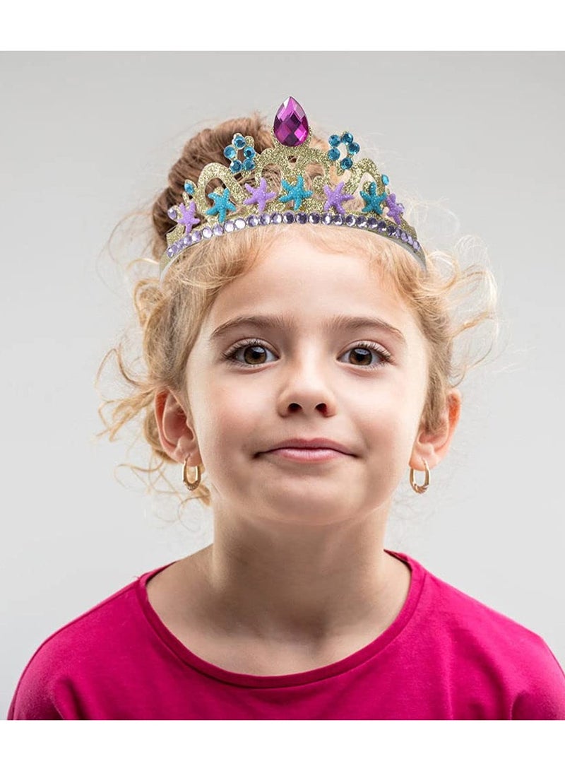 Mr. Penda 3 Pcs Mermaid Headbands Hair Accessories for Girls, Jewelry Kit Little Set for Kids,  Princess Party Dress Up Pretend Play Decorative Accessories - Image 5
