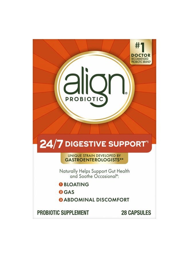 Align Probiotics, Probiotic Supplement for Daily Digestive Health, 28 capsules, #1 Recommended Probiotic by Gastroenterologists (Packaging May Vary) - Image 1