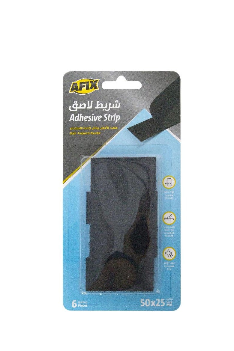 شرائط تثبيت خلفية لاصقة من Afix مقاس 25 × 50 مم