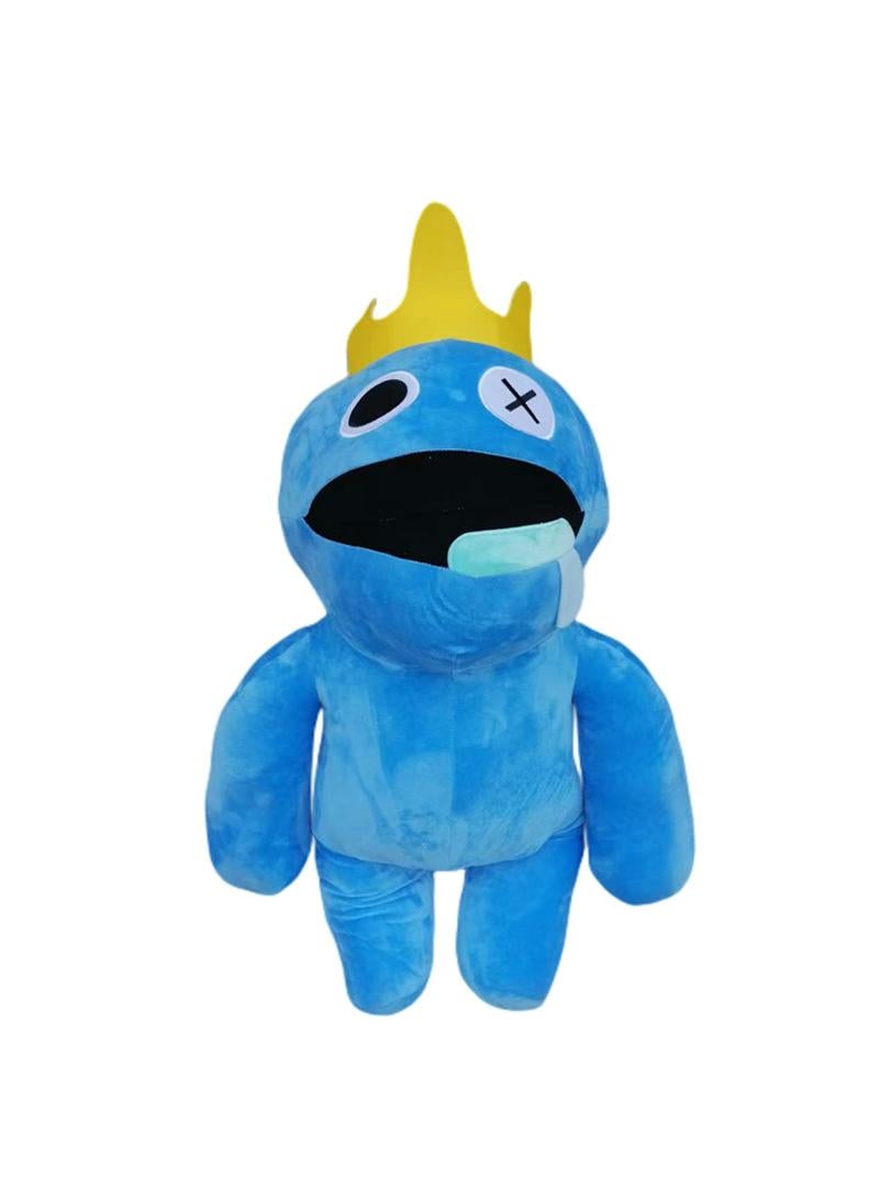 1-Pieces Strange Funny Stuffed Plush Toy Rainbow Friends Series Action Doll Blue-E 80Cm