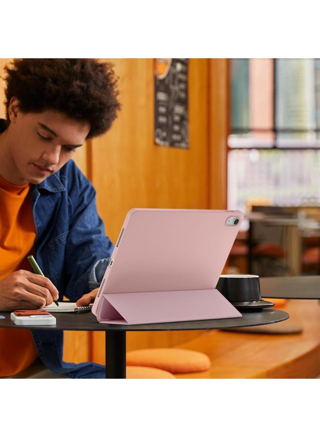 YoYoTech iPad 10th Generation 10.9 inch 2022 Cover Model Number A2696,A2777 Kickstand Case with Magnetic Closure Auto Wake/Sleep funtion having Pencil holder Slot - Pink - Image 2