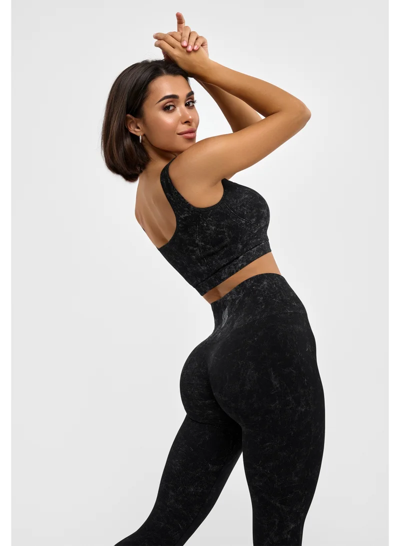 Bona Fide Marble Leggings Black Bona Fide Premium Quality High Waist Seamless Leggings for Women - Workout Lifting Leggings with Tummy Control for Gym, Yoga for Women | Best Price UAE