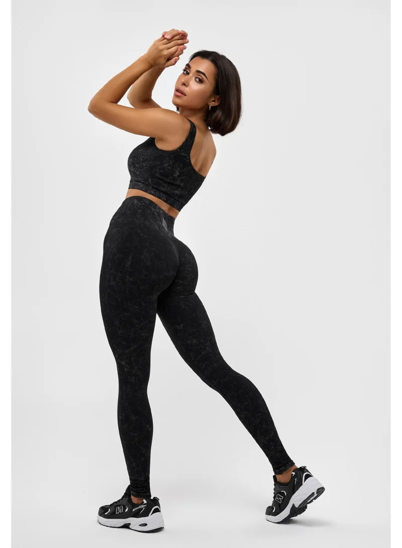 Bona Fide Marble Leggings Black Marble Legging for Ladies – Black for Women | Best Price UAE