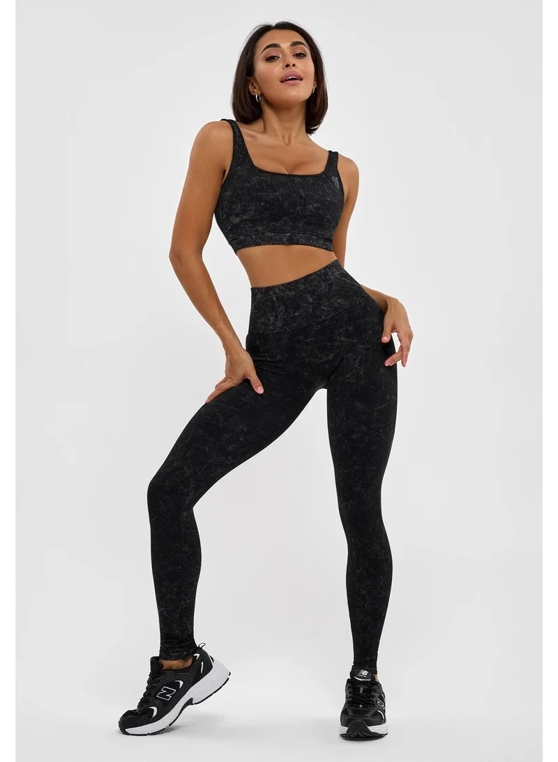 Bona Fide Marble Leggings Black Marble Legging for Ladies – Black for Women | Best Price UAE
