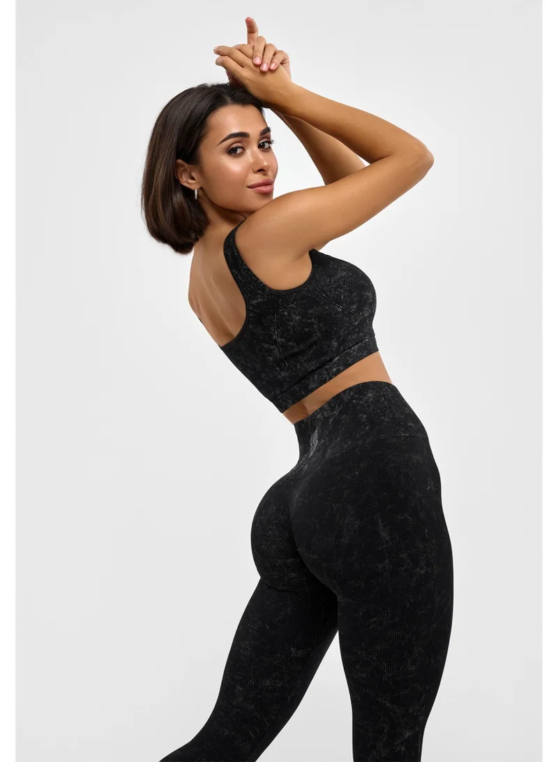 Bona Fide Marble Leggings Black Marble Legging for Ladies – Black for Women | Best Price UAE