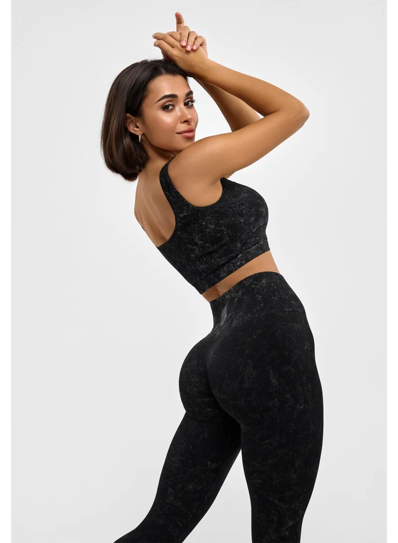 Bona Fide Marble Leggings Black Marble High Waist Gym Leggings for Women for Women | Best Price UAE