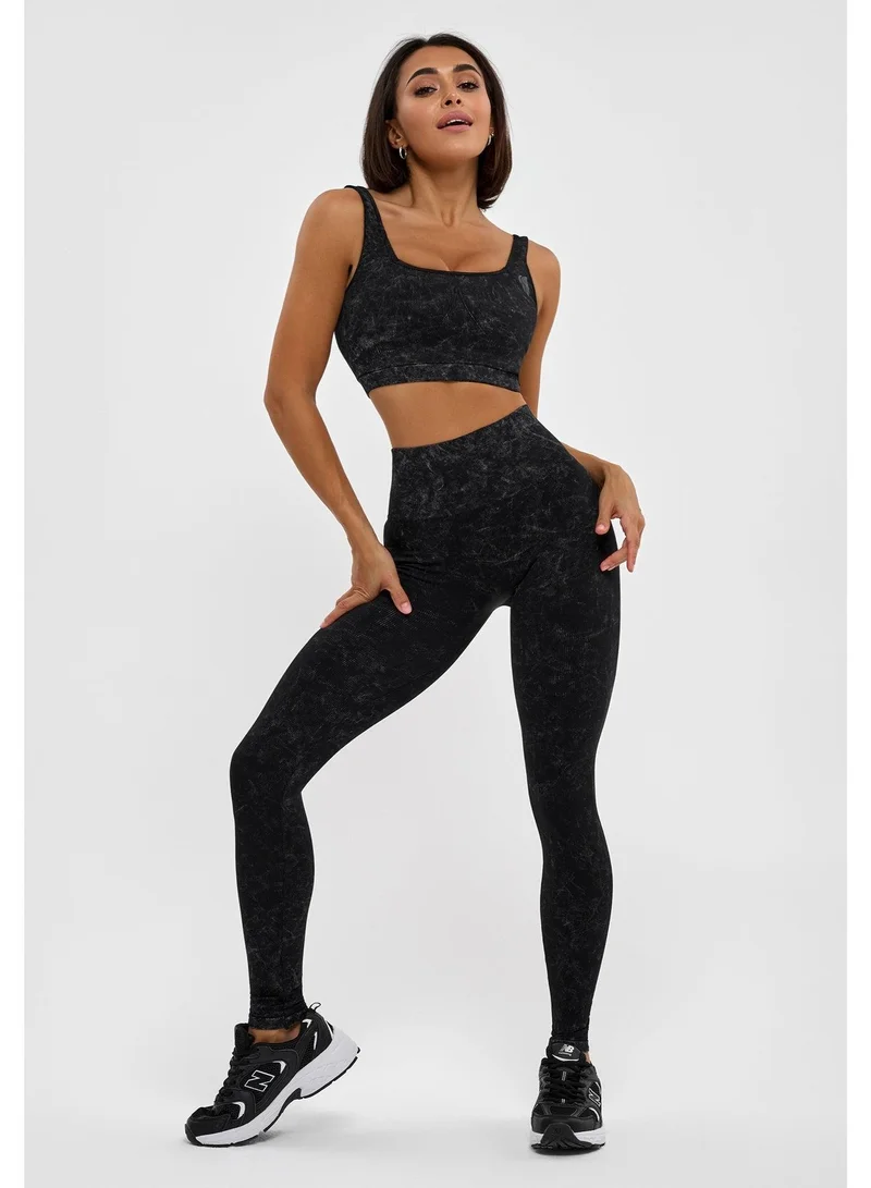 Bona Fide Marble Leggings Black Marble High Waist Gym Leggings for Women for Women | Best Price UAE