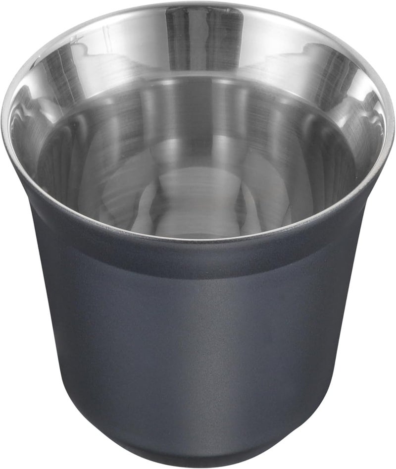 Double Layer Insulated Stainless Steel Travel Mug Dark Blue Espresso Coffee Cup - Image 1