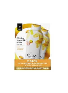 Olay Ultra Moisture Body Wash For Women Shea Butter Scent 22 Fl Oz (Pack Of 2)  - Image 1