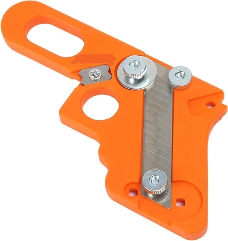 HELLARO Wood Edge Strip Trimming Knife, Arc Trimming Manual Planer, Knife Blade Hand Tools, Deburring, Chamfering, Fillet Scrapper | Woodworking Precise Cutting Edge Replaceable Blade. - Image 1