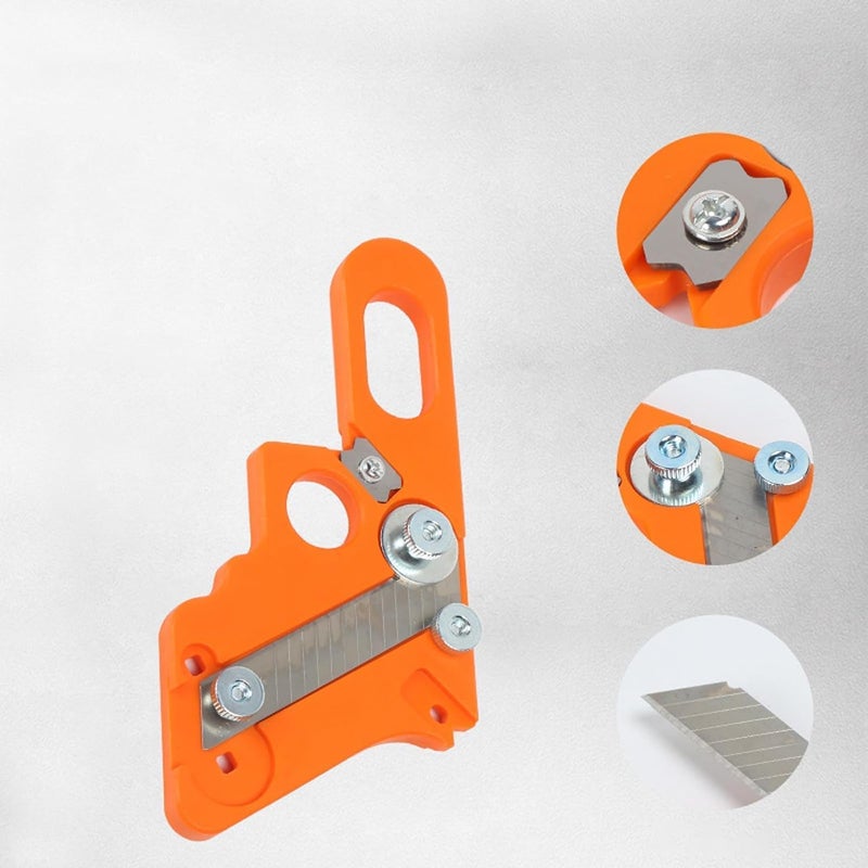 HELLARO Wood Edge Strip Trimming Knife, Arc Trimming Manual Planer, Knife Blade Hand Tools, Deburring, Chamfering, Fillet Scrapper | Woodworking Precise Cutting Edge Replaceable Blade. - Image 2