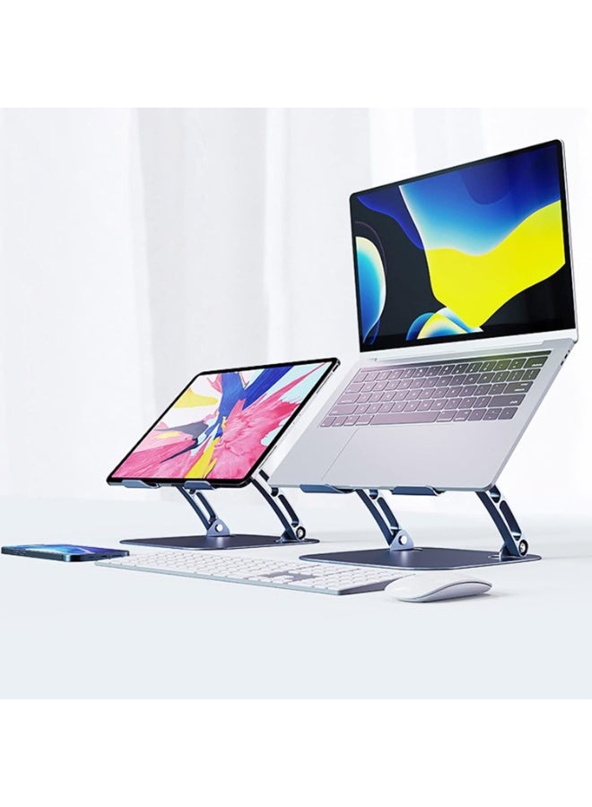 T628 Gaming Laptop Stand with Large Adjustable Cooling Fan and 360-Degree Rotation - silver - Image 3