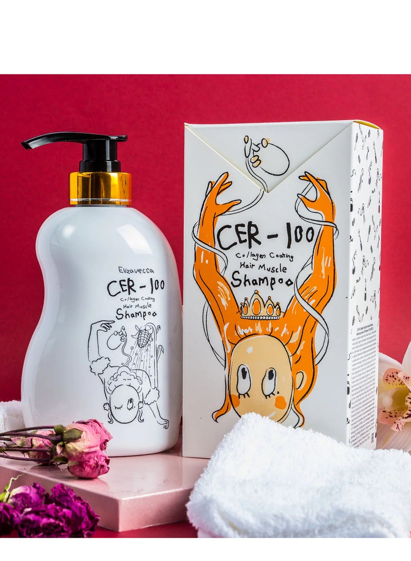 ELIZAVECCA - CER-100 Collagen Coating Hair A+ Muscle Shampoo 500ml - Image 1