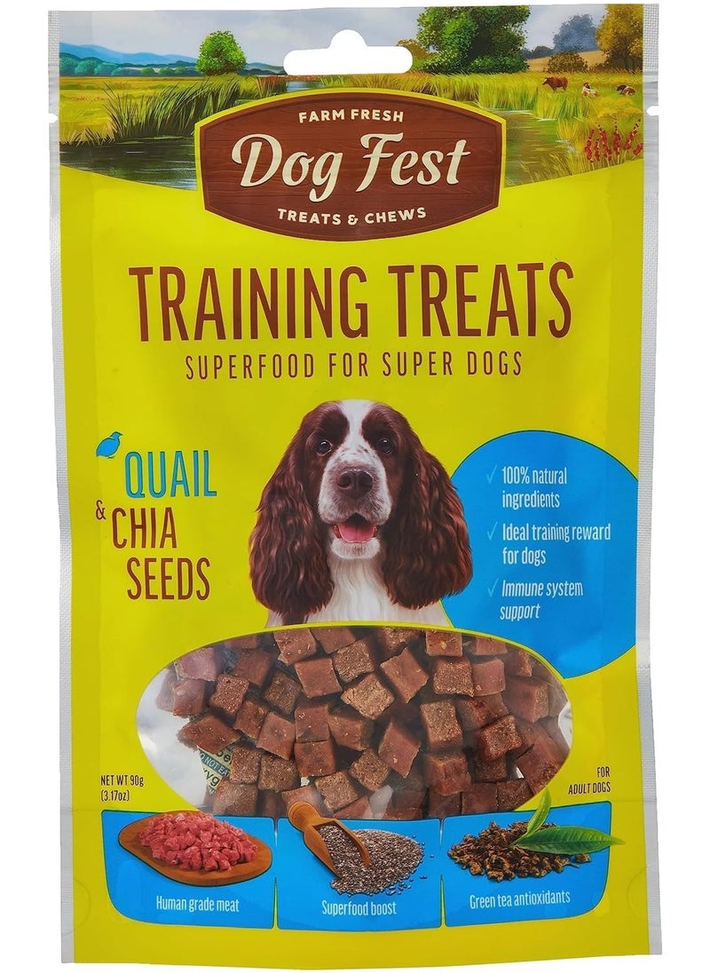 Dog Fest - FARM FRESH DOG FEST TREATS & CHEWS TRAINING TREATS QUAIL & CHIA SEEDS - Image 1
