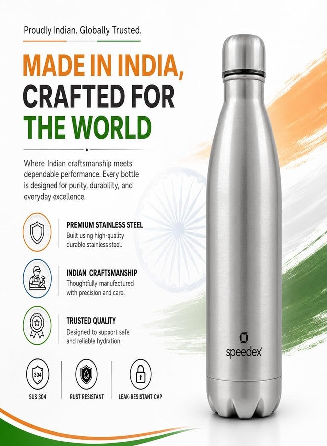 Speedex Thermos Bottle Vacuum Insulated Stainless Steel for Kids, Men, Women Thermosteel Bottle Ideal for School, Office, Travel Flask for Hot & Cold Beverages - Silver Colour 1000 ML - Image 5