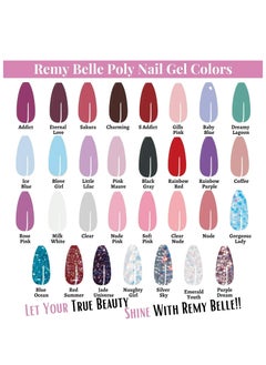 Remy Belle Poly Nail Gel Acrylic Kit 3 Colors with Slip Solution Top Base Coat Uv Led Lamp for Nail Manicure DIY at Home  - Image 4