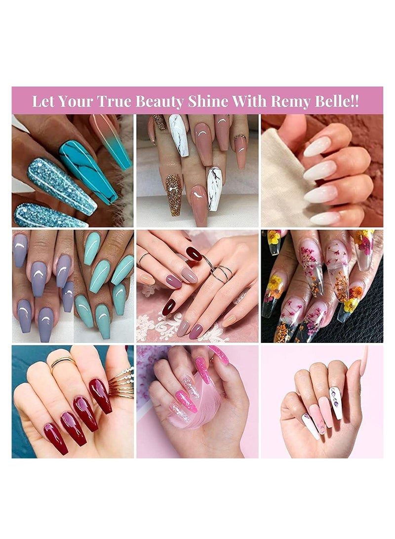 Remy Belle Poly Nail Gel Acrylic Kit 3 Colors with Slip Solution Top Base Coat Uv Led Lamp for Nail Manicure DIY at Home - Image 3