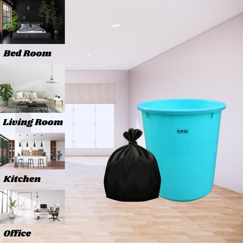 KWEL KWEL Plastic Open Smart Dustbin (10 L, Multicolour) - Pack of 2 - Image 5