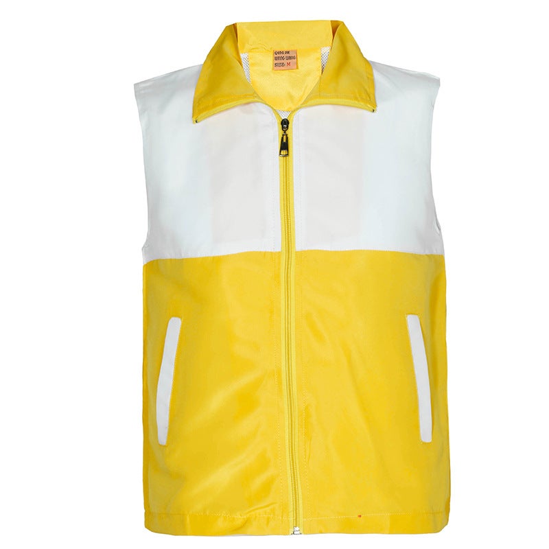 Spring and Summer Zipper Volunteer Vest Loose Elegant Commuting Comfortable Solid Color Cardigan Non-Hooded Advertising Vest Printing Fruit Green  - Image 2