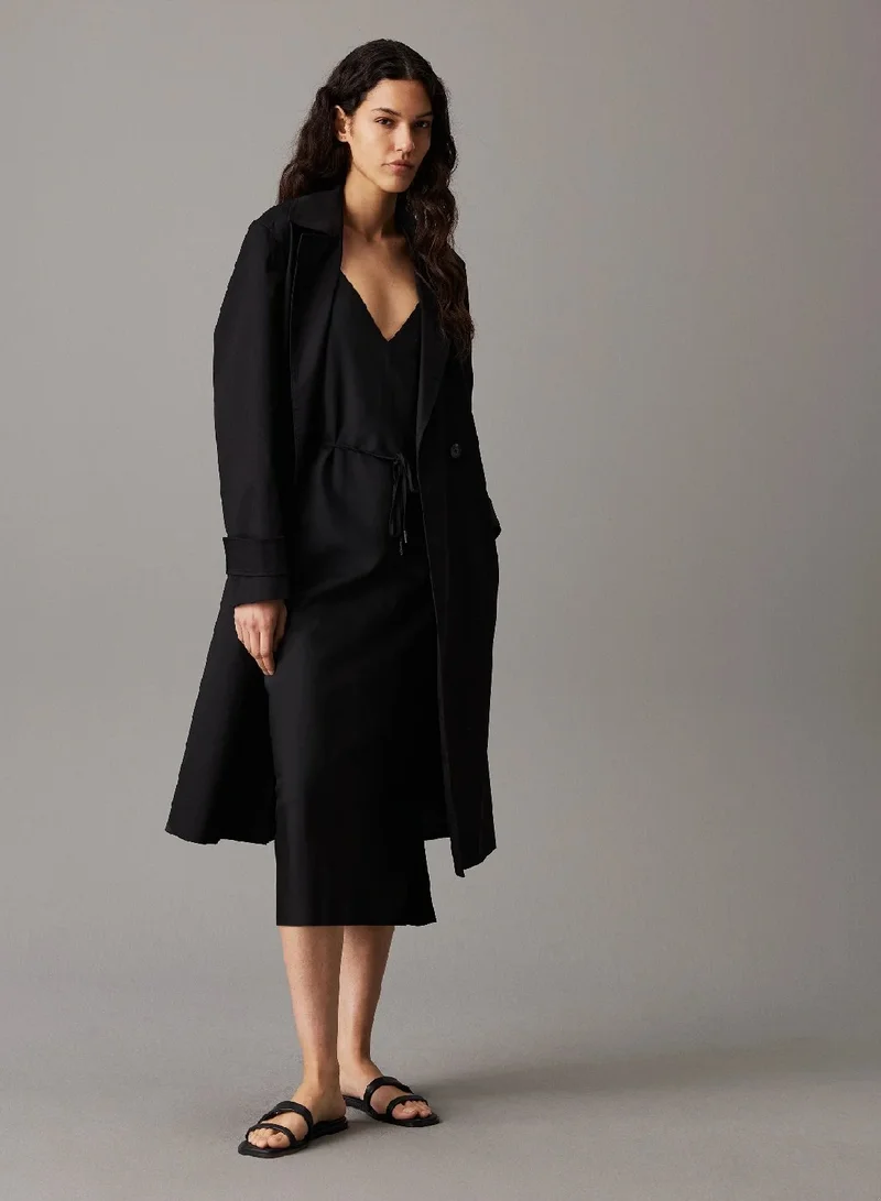 CALVIN KLEIN Crepe Midi Slip Dress