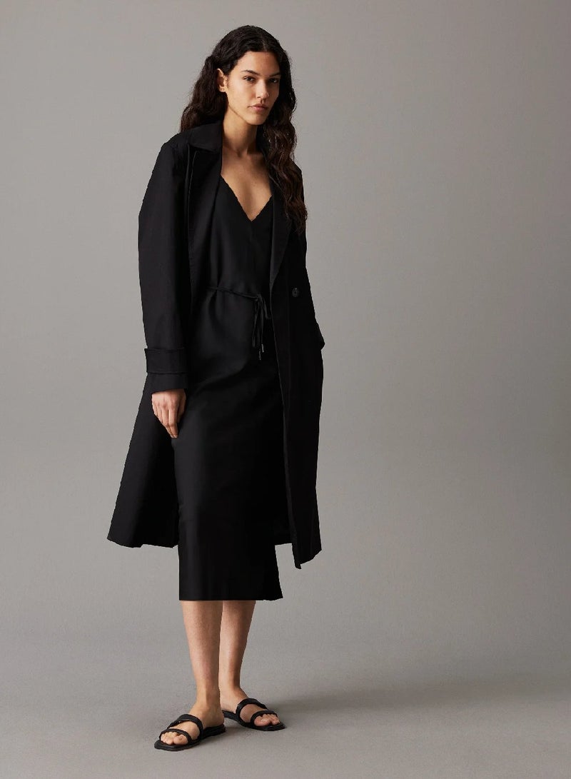 CALVIN KLEIN Crepe Midi Slip Dress - Image 1