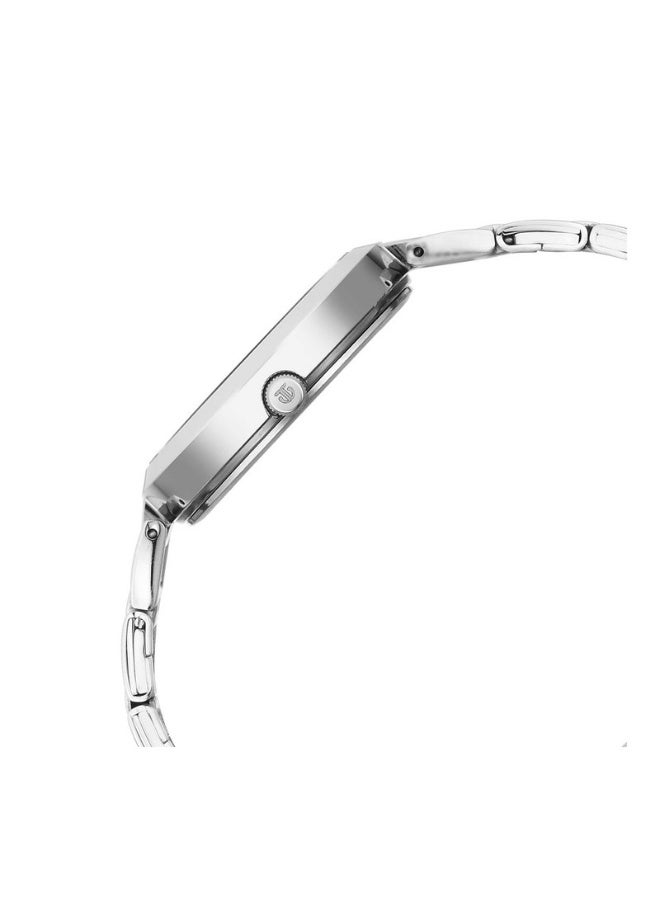 TITAN ساعة عمل للنساء 2480SM12 – قرص فضي، حزام من الفولاذ المقاوم للصدأ الفضي، حركة كوارتز، أنيقة - Image 4