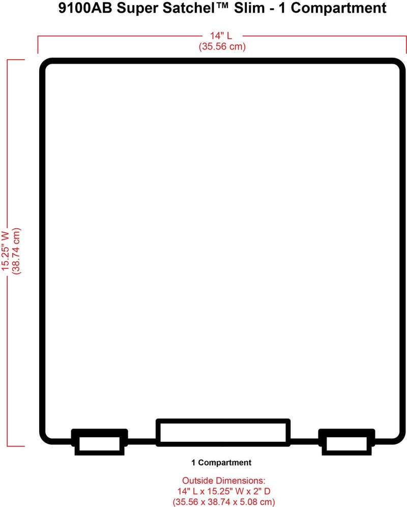 ArtBin 9100AB Super Satchel Slim 1 Open Compartment, Art & Craft Organizer, [1] Plastic Storage Case, Clear - Image 3