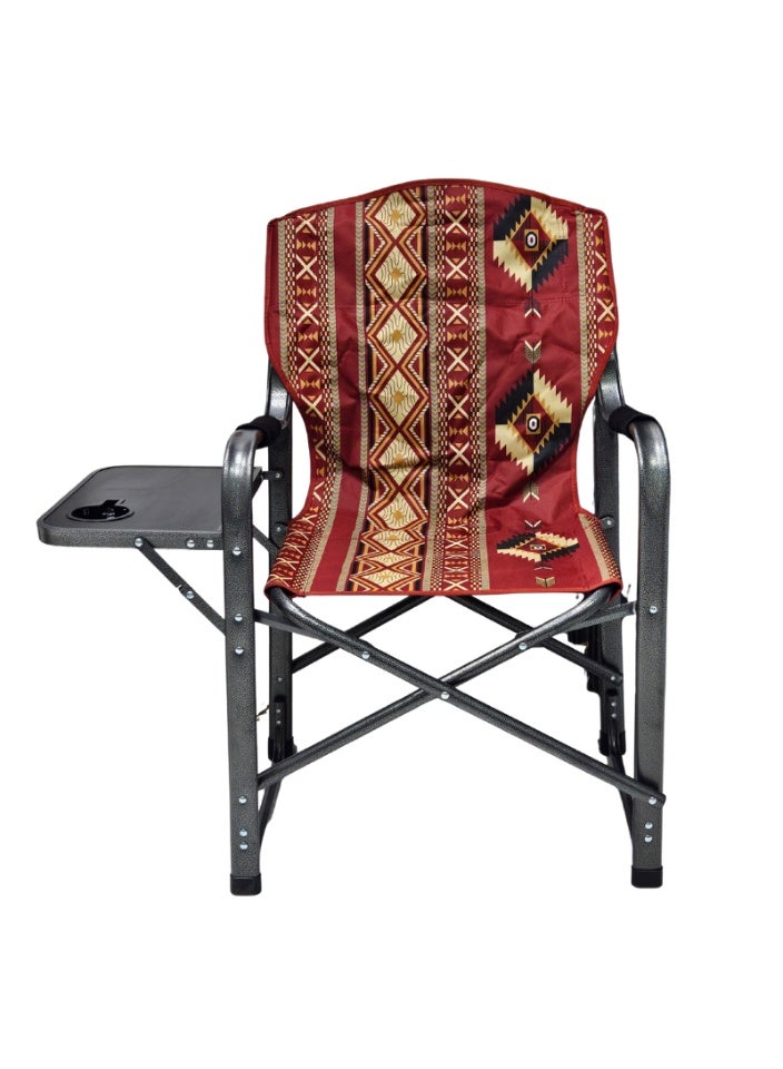 سمارت هوم كرسي رحلات قابل للطي مع مسند زراع وطاولة جانبية ، مقعد رحلات ،كرسي رياضي، كرسي تخييم  وكرسي حديقة - Image 1