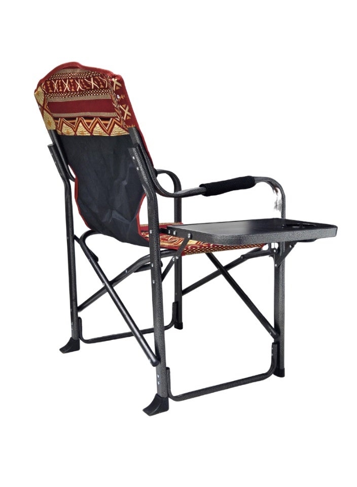 سمارت هوم كرسي رحلات قابل للطي مع مسند زراع وطاولة جانبية ، مقعد رحلات ،كرسي رياضي، كرسي تخييم  وكرسي حديقة - Image 5