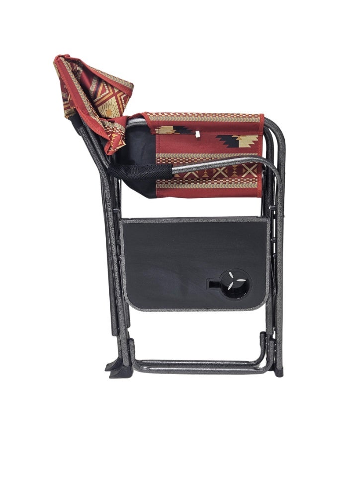 سمارت هوم كرسي رحلات قابل للطي مع مسند زراع وطاولة جانبية ، مقعد رحلات ،كرسي رياضي، كرسي تخييم  وكرسي حديقة - Image 4