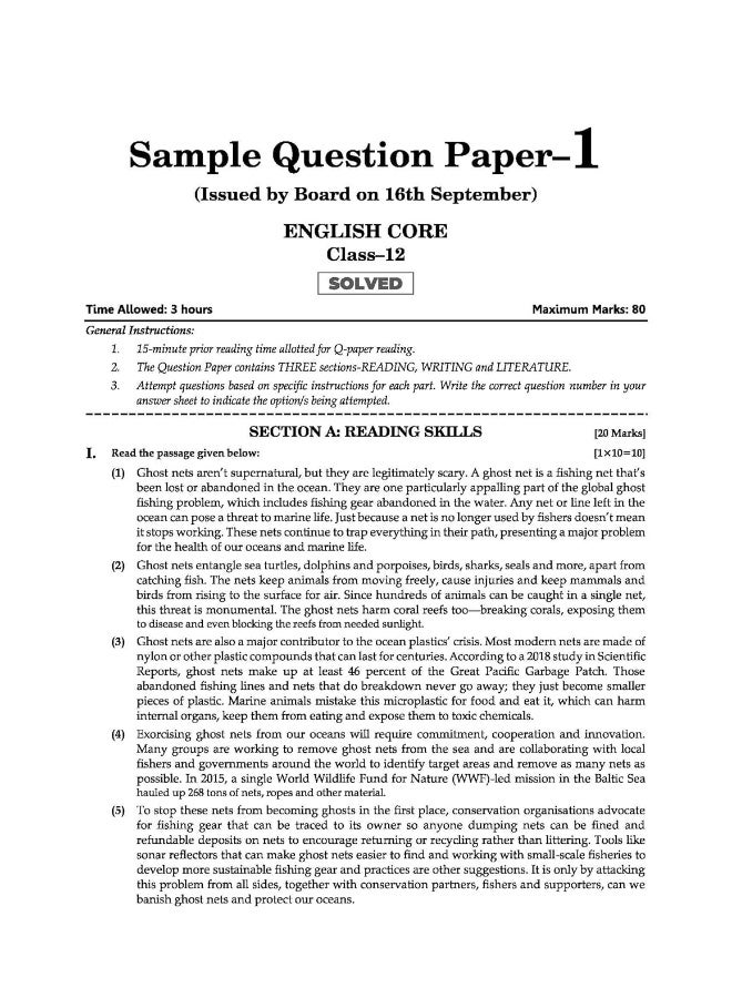 Oswaal CBSE Accountancy, English Core, Business Studies & Mathematics Class 12 Sample Question Papers (Set of 4 Books) (For 2023 Board Exam)  - Image 5