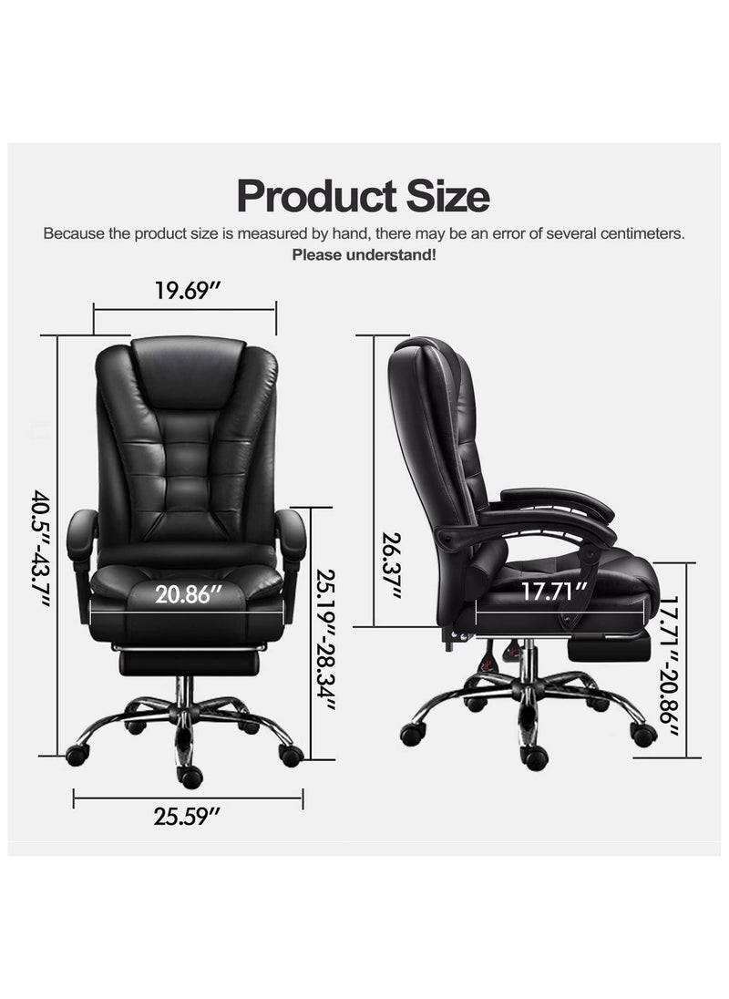 Chulovs - Home Office Chair with Footrest, Managerial Executive Chair Ergonomic High Back Computer Chair with Armrest Lumbar Support - Image 1