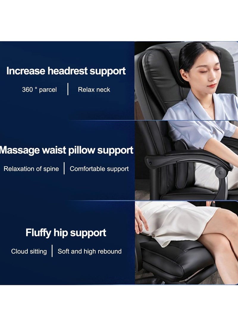 Chulovs - Home Office Chair with Footrest, Managerial Executive Chair Ergonomic High Back Computer Chair with Armrest Lumbar Support - Image 1