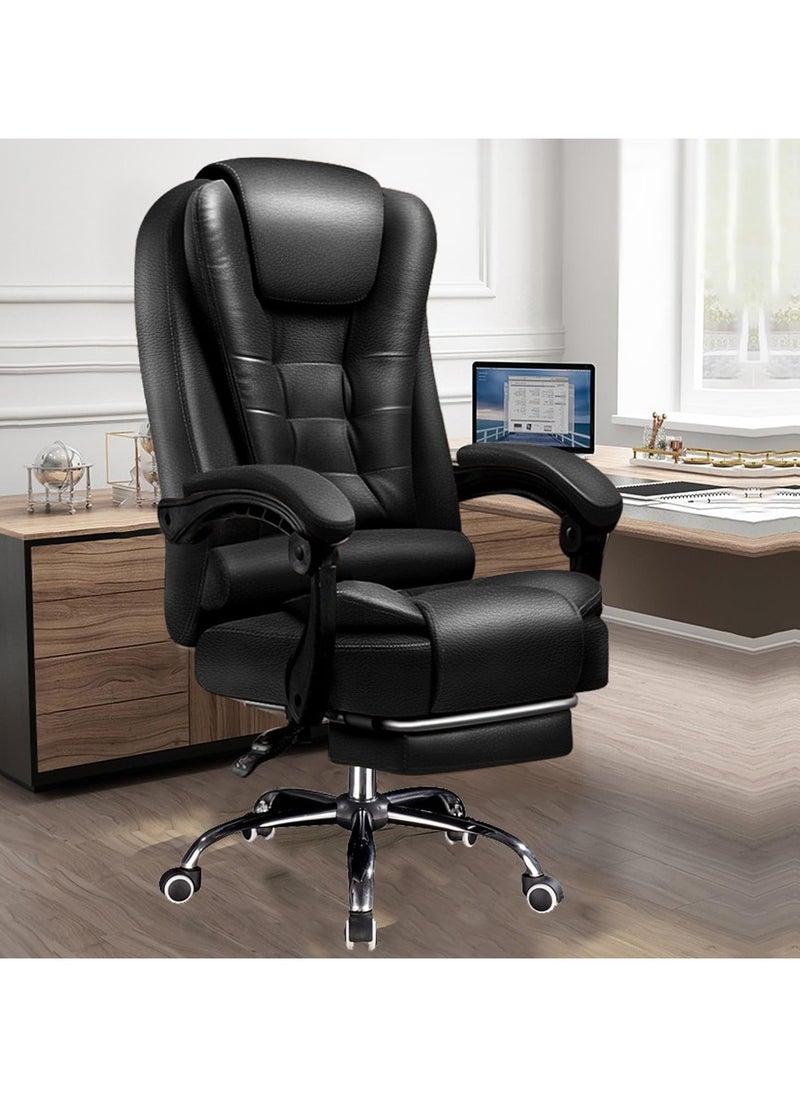Chulovs - Home Office Chair with Footrest, Managerial Executive Chair Ergonomic High Back Computer Chair with Armrest Lumbar Support - Image 1