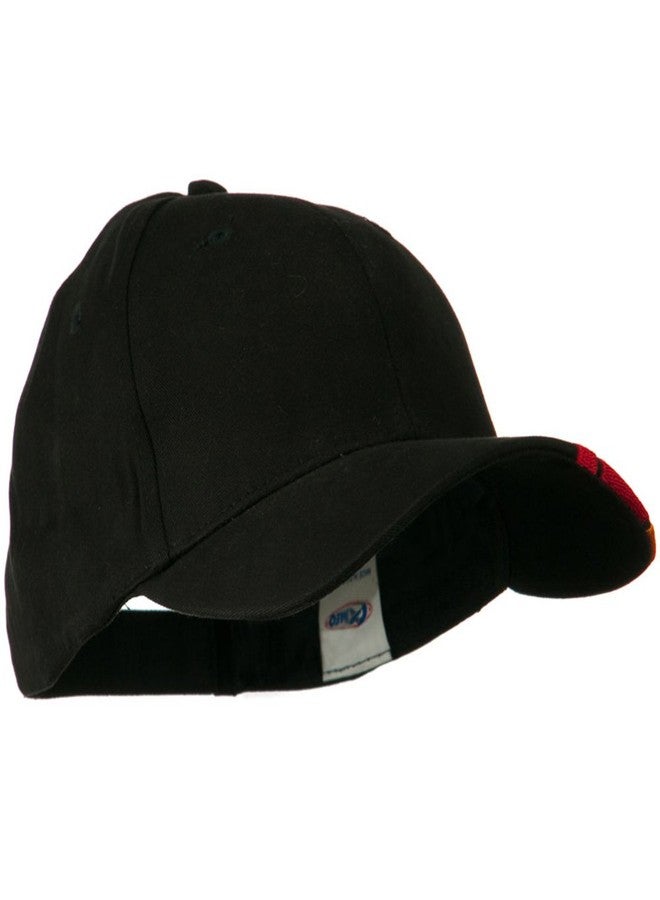 CAMEO Brushed Cotton Embroidered Flame Logo Cap - Black OSFM - Image 3