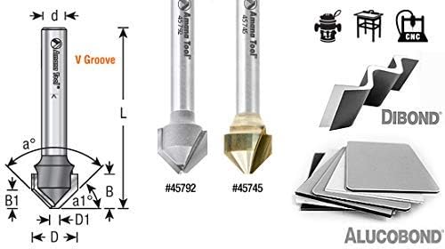Amana Tool - 45792 Carbide Tipped Double Edge Folding V-Groove 90 Deg x 0.090" Tip Wid - Image 4