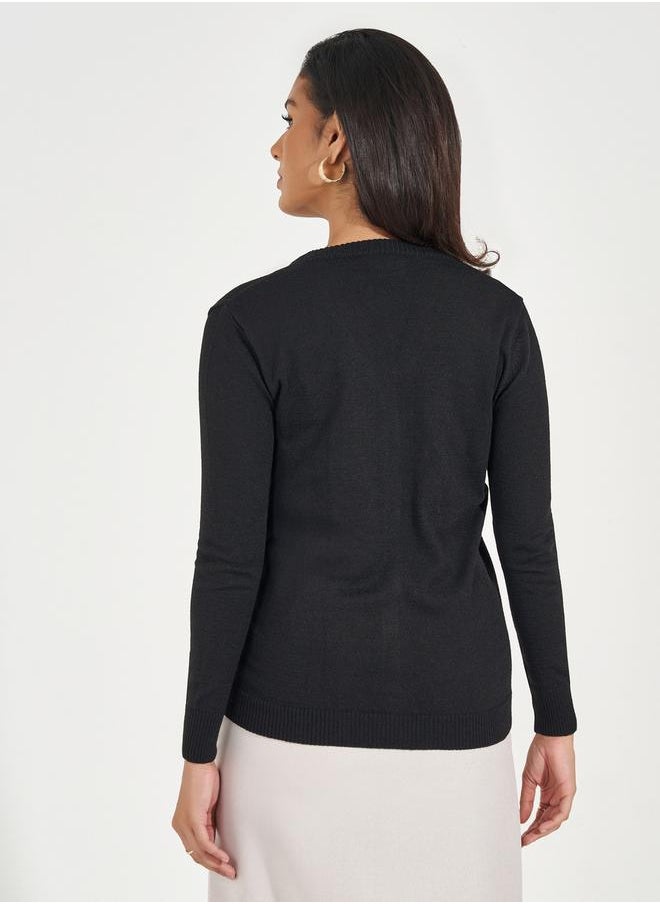 Styli - Regular Fit Button Placket Cardigan - Image 1