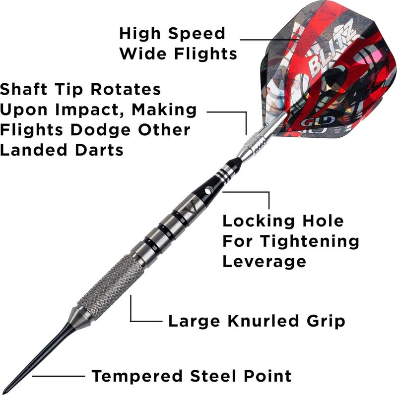 Viper Blitz 95% Tungsten Steel Tip Darts with Storage/Travel Case - Image 3