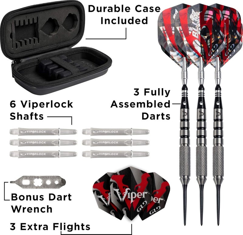 Viper Blitz 95% Tungsten Steel Tip Darts with Storage/Travel Case - Image 4