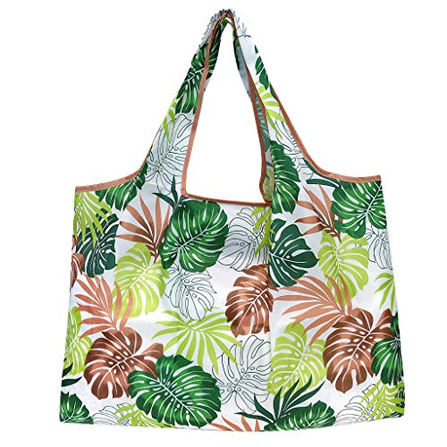 allydrew Large Foldable Tote Nylon Reusable Grocery Bag, 3 Pack, Greenhouse - Image 3