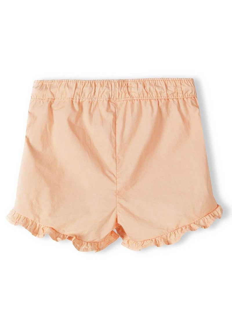 MINOTI Kids Girls Cotton Ruffle Shorts with Pockets and Drawstring  - Image 4