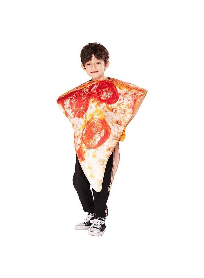 ReneeCho Kids Pizza Slice Halloween Costume Boys Girls Children Food Costume Funny Cosplay Onesie One Size - Image 1