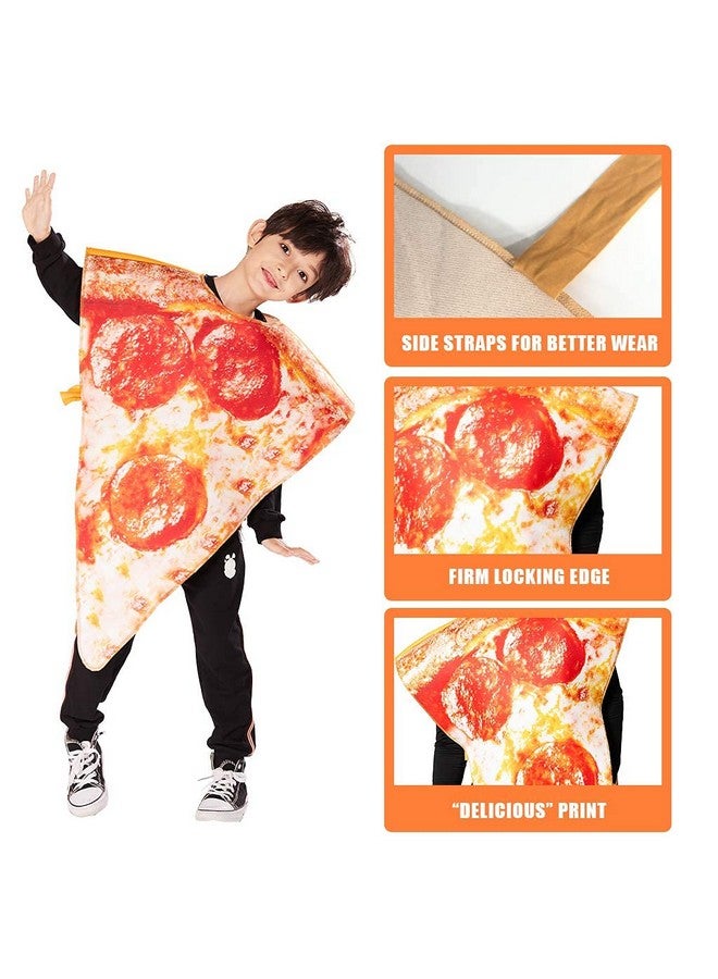 ReneeCho Kids Pizza Slice Halloween Costume Boys Girls Children Food Costume Funny Cosplay Onesie One Size - Image 4